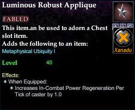 Stats of Luminous Robust Applique