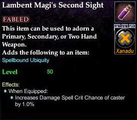 Stats of Lambent Magi's Second Sight