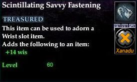 Stats of Scintillating Savvy Fastening