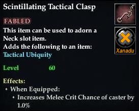 Stats of Scintillating Tactical Clasp