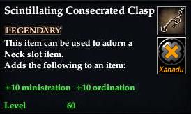 Stats of Scintillating Consecrated Clasp