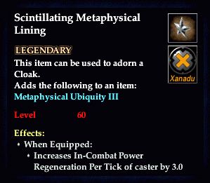 Stats of Scintillating Metaphysical Lining