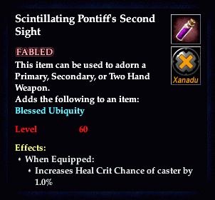 Stats of Scintillating Pointiff's Second Sight