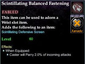 Stats of Scintillating Balanced Fastening