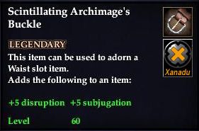 Stats of Scintillating Archimage's Buckle