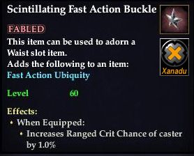 Stats of Scintillating Fast Action Buckle