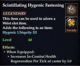 Stats of Scintillating Hygenic Fastening