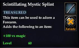 Stats of Scintillating Mystic Splint