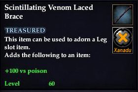 Stats of Scintillating Venom Laced Brace