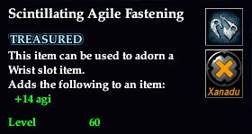 Stats of Scintillating Agile Fastening