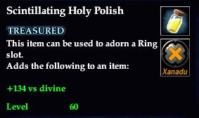Stats of Scintillating Holy Polish