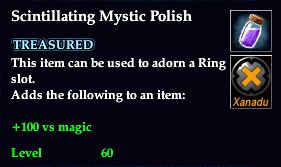 Stats of Scintillating Mystic Polish