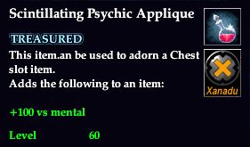 Stats of Scintillating Psychic Applique