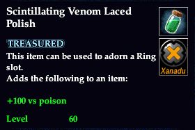 Stats of Scintillating Venom Laced Polish