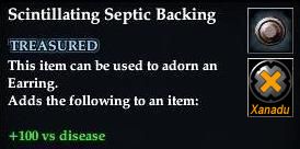 Stats of Scintillating Septic Backing