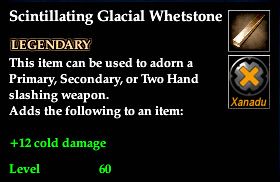 Stats of Scintillating Glacial Whetstone