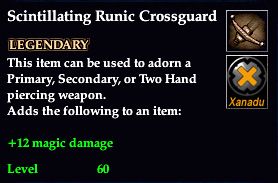 Stats of Scintillating Runic Crossguard