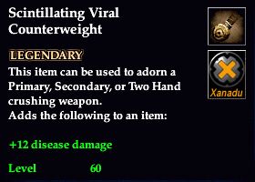 Stats of Scintillating Viral Counterweight