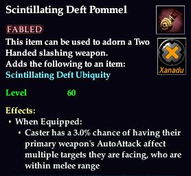 Stats of Scintillating Deft Pommel
