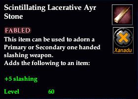 Stats of Scintillating Lacerative Ayr Stone