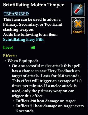 Stats of Scintillating Molten Temper