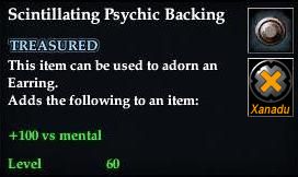 Stats of Scintillating Psychic Backing