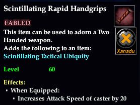 Stats of Scintillating Rapid Handgrips