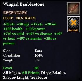 Winged Baublestone