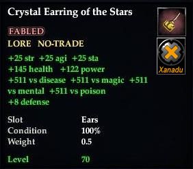 Crystal Earring of the Stars