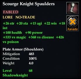 Scourge Knight Spaulders