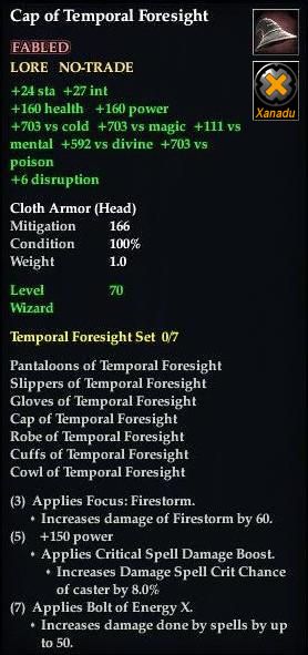 Cap of Temporal Foresight