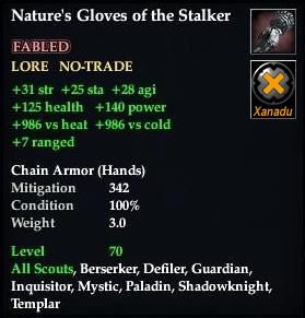 Nature's Gloves of the Stalker