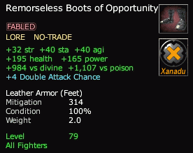 Remorseless Boots of Opportunity