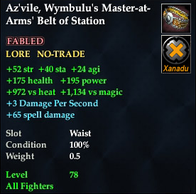 Az'vile, Wymbulu's Master-at-Arms' Belt of Station
