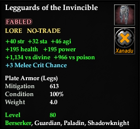 Legguards of the Invincible