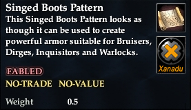 Singed Boots Pattern