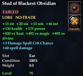 Stud of Blackest Obsidian