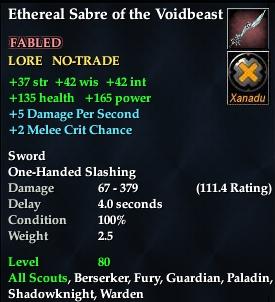 Ethereal Sabre of the Voidbeast