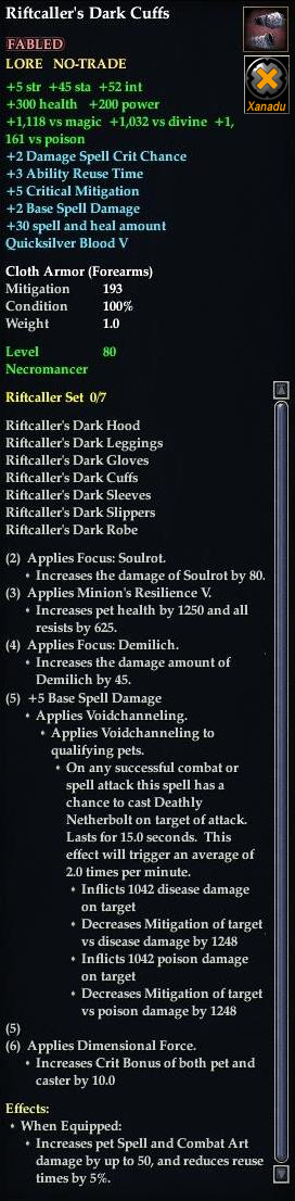 Riftcaller's Dark Cuffs