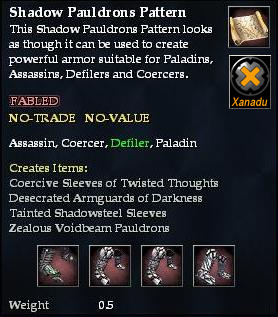 Shadow Pauldrons Pattern