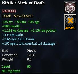 Nitrik's Mark of Death