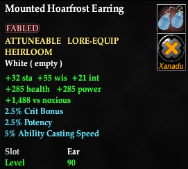 Mounted Hoarfrost Earring