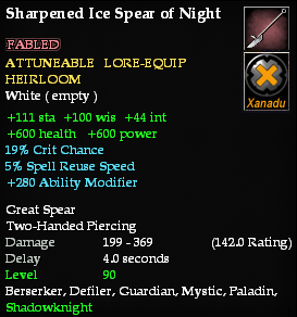 Sharpened Ice Spear of Night