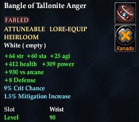Bangle of Tallonite Anger