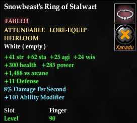 Snowbeast's Ring of Stalwart