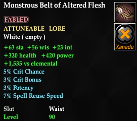 Monstrous Belt of Altered Flesh