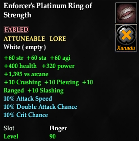 Enforcer's Platinum Ring of Strength