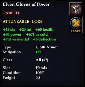 Elven Gloves of Power