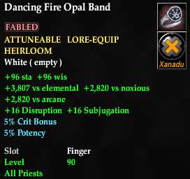 Dancing Fire Opal Band