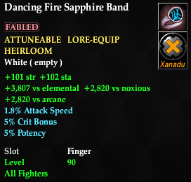 Dancing Fire Sapphire Band